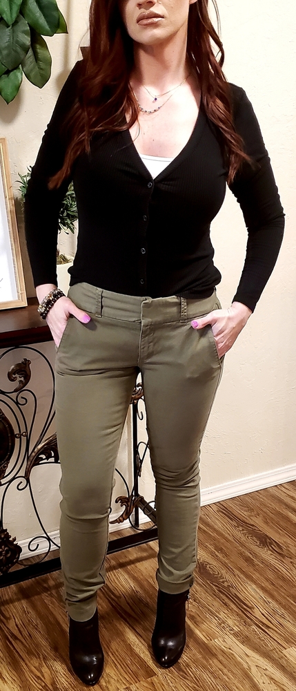 Women's J crew Olive green slacks